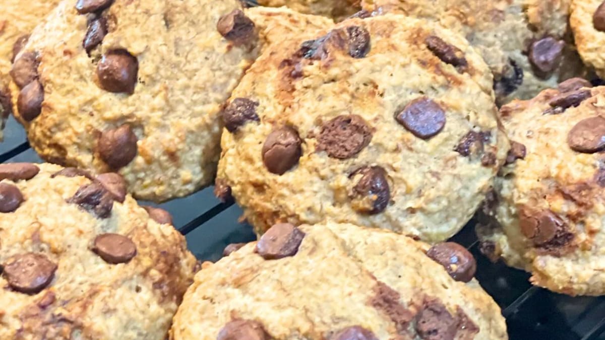 Imagem ilustrativa da receita COOKIE DE BANANA COM AVEIA