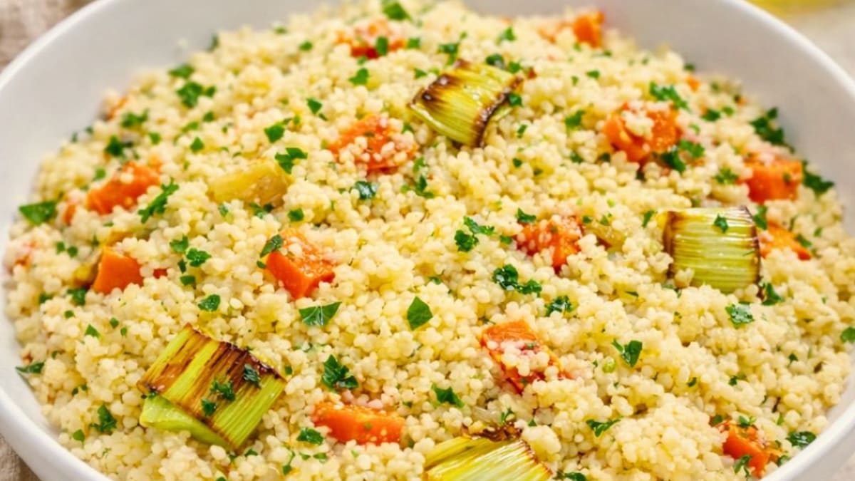 Imagem ilustrativa da receita COUSCOUS MARROQUINO COM LEGUMES ASSADOS