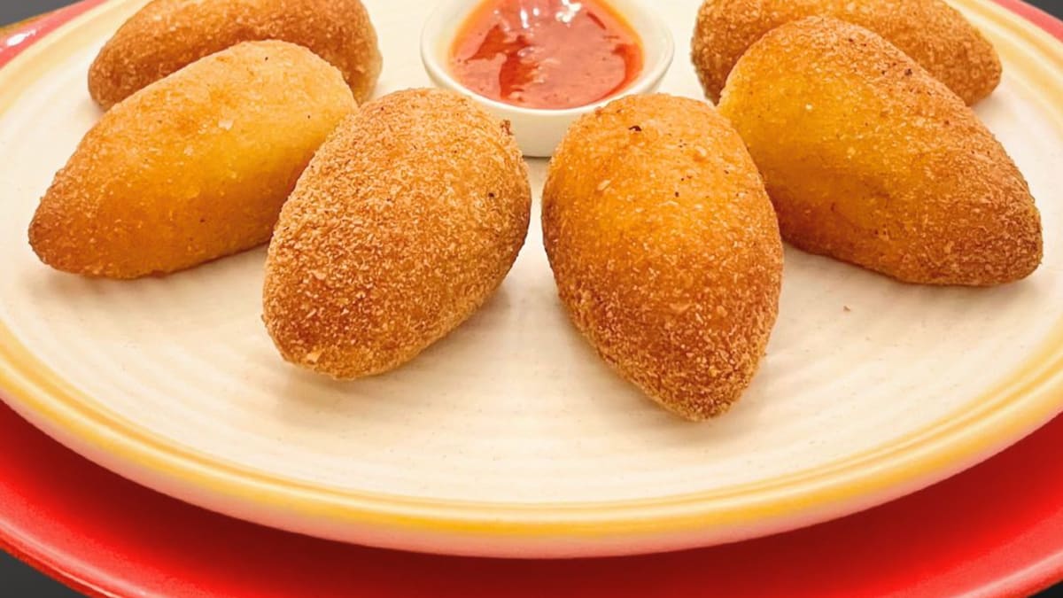 Imagem ilustrativa da receita COXINHA COM MASSA DE BATATA NA AIRFRYER