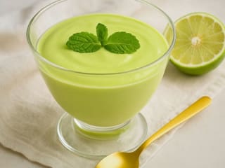 Imagem ilustrativa da receita CREME DE ABACATE COM LIMÃO E HORTELÃ