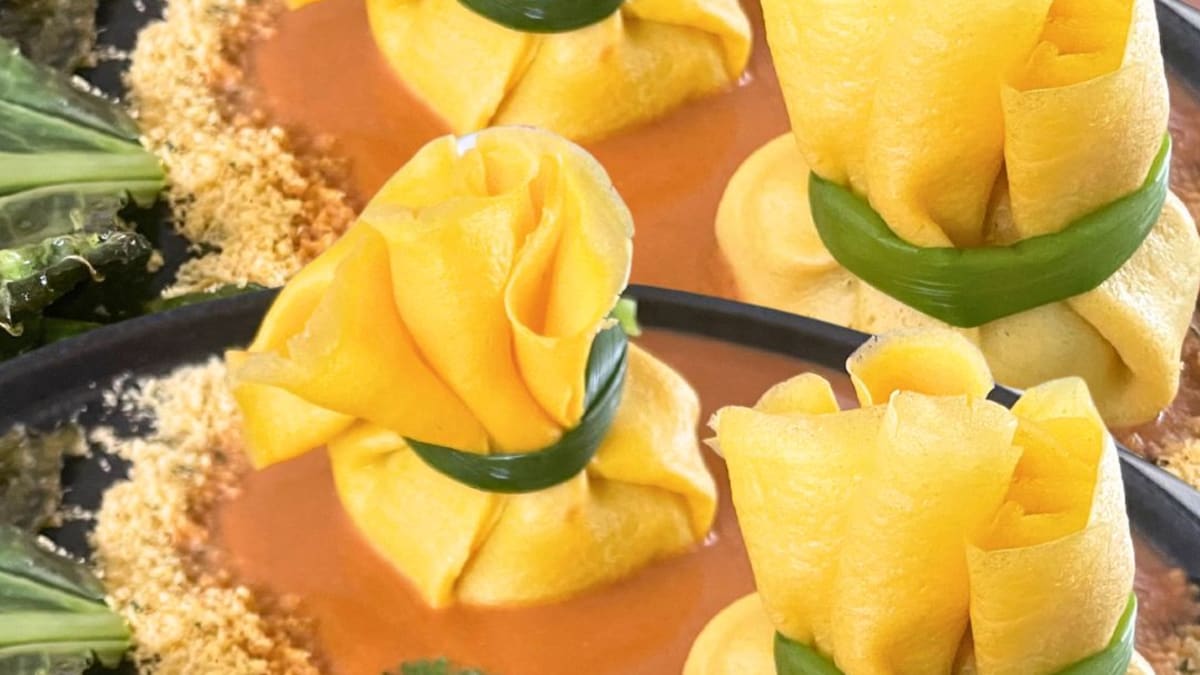 Imagem ilustrativa da receita CREPE RECHEADO EM FORMATO DE TROUXINHA