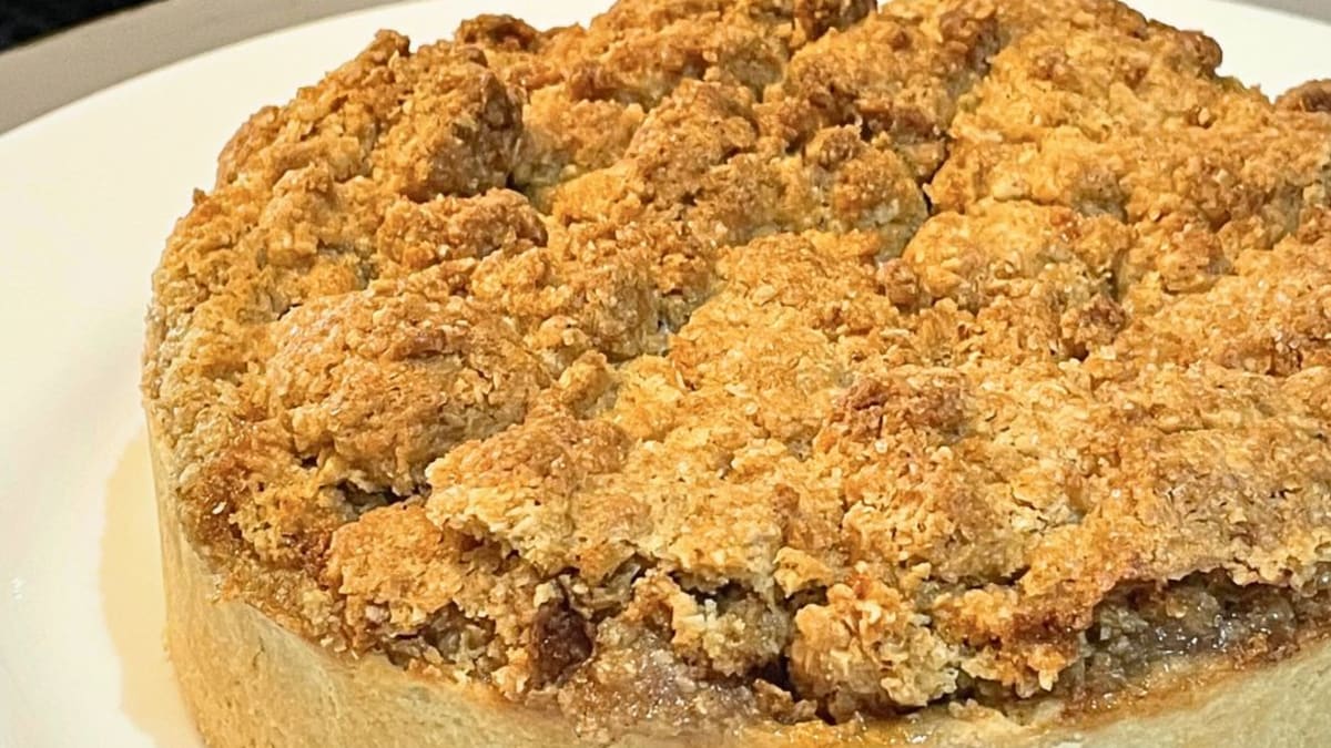 Imagem ilustrativa da receita CRUMBLE COM AVEIA - A FAROFA DOCE E CROCANTE
