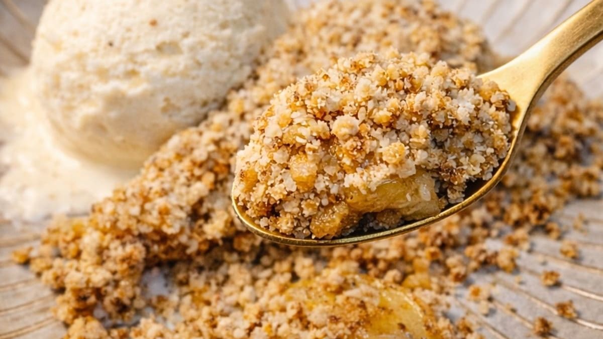 Imagem ilustrativa da receita CRUMBLE CROCANTE DE TAPIOCA SEM TRIGO