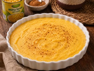 Imagem ilustrativa da receita CURAU DE MILHO DE LATINHA CREMOSO, FÁCIL E RÁPIDO