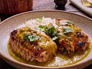 Imagem ilustrativa da receita SOBRECOXAS AO CURRY CREMOSO
