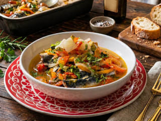 Imagem ilustrativa da receita ESCABECHE DE SARDINHA NO FORNO