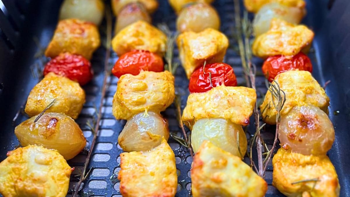 Imagem ilustrativa da receita ESPETINHO DE FRANGO NA AIRFRYER