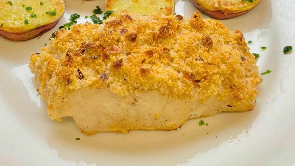 Imagem ilustrativa da receita FILÉ DE PEIXE EM CROSTA DE CASTANHA