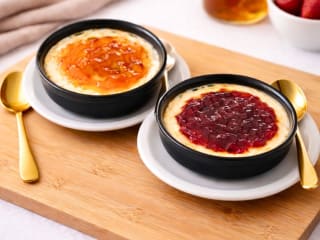 Imagem ilustrativa da receita IOGURTE ASSADO COM GELEIA DE FRUTAS