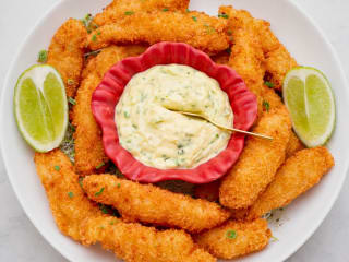 Imagem ilustrativa da receita ISCAS EMPANADAS DE TILÁPIA NA AIRFRYER