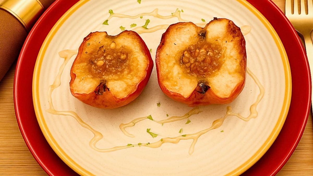 Imagem ilustrativa da receita MAÇÃ ASSADA NA AIRFRYER