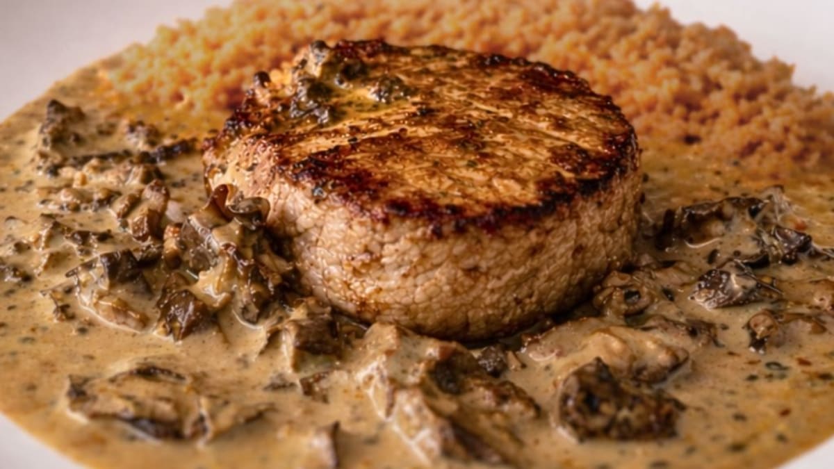 Imagem ilustrativa da receita MEDALHÃO DE FILÉ MIGNON AO MOLHO FUNGHI CREMOSO