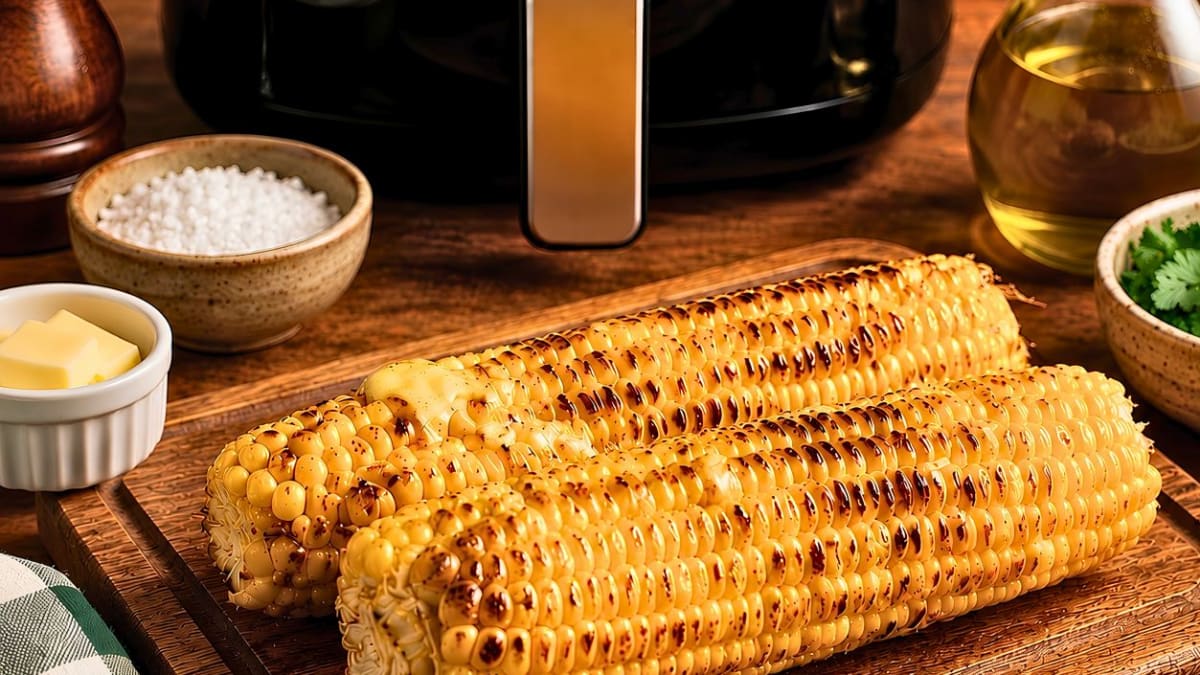 Imagem ilustrativa da receita MILHO ASSADO NA AIRFRYER
