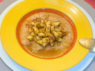 Imagem ilustrativa da receita MINGAU DE AVEIA COM CALDA NATURAL DE BANANA E MEL