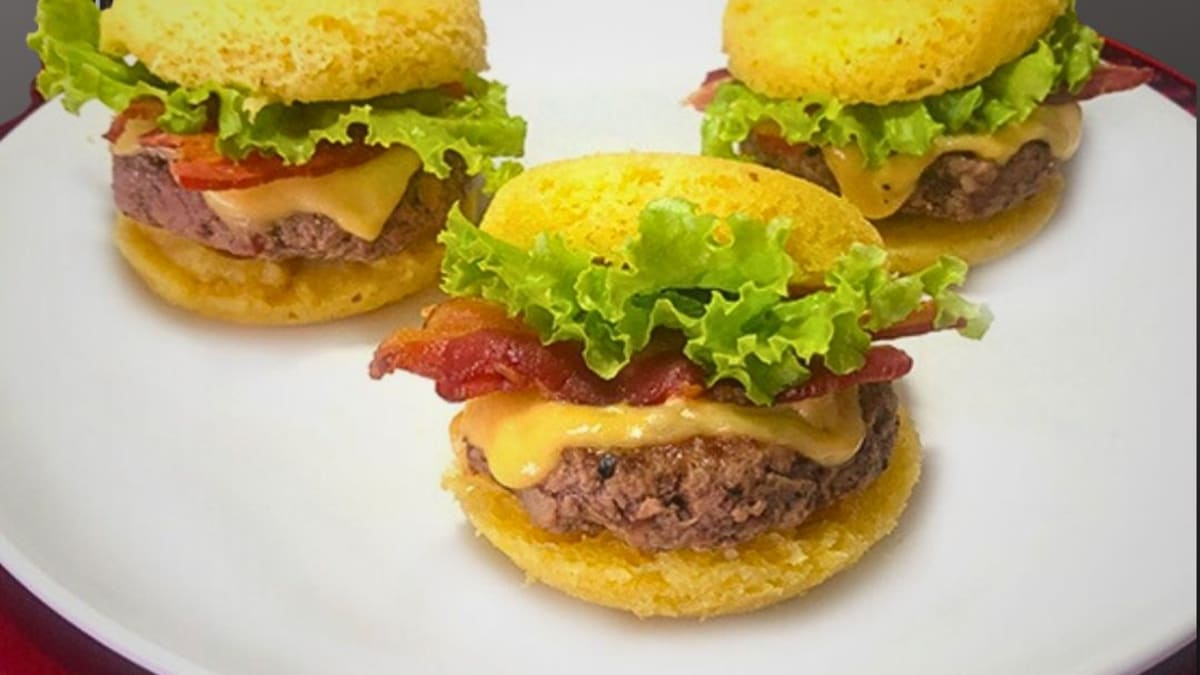Imagem ilustrativa da receita Mini Hambúrguer Caseiro na Airfryer