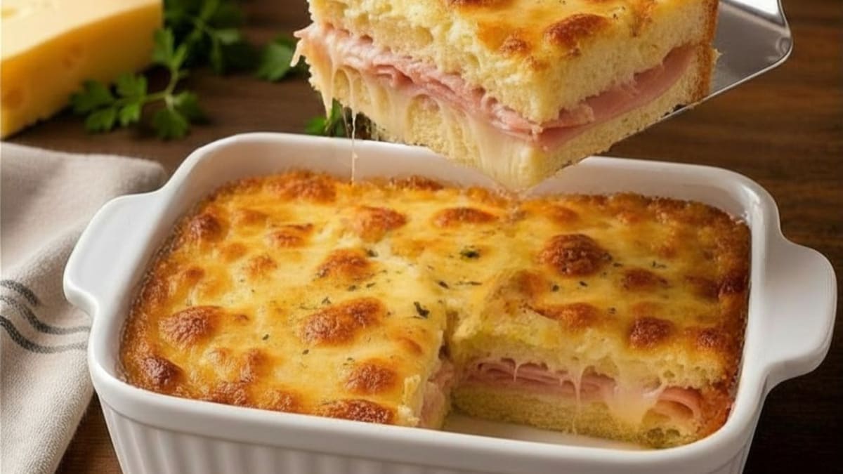 Imagem ilustrativa da receita MISTO QUENTE ASSADO CREMOSO E GRATINADO