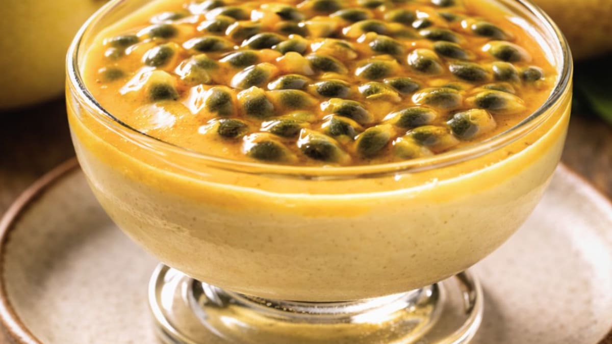 Imagem ilustrativa da receita MOUSSE DE MARACUJÁ SEM LACTOSE