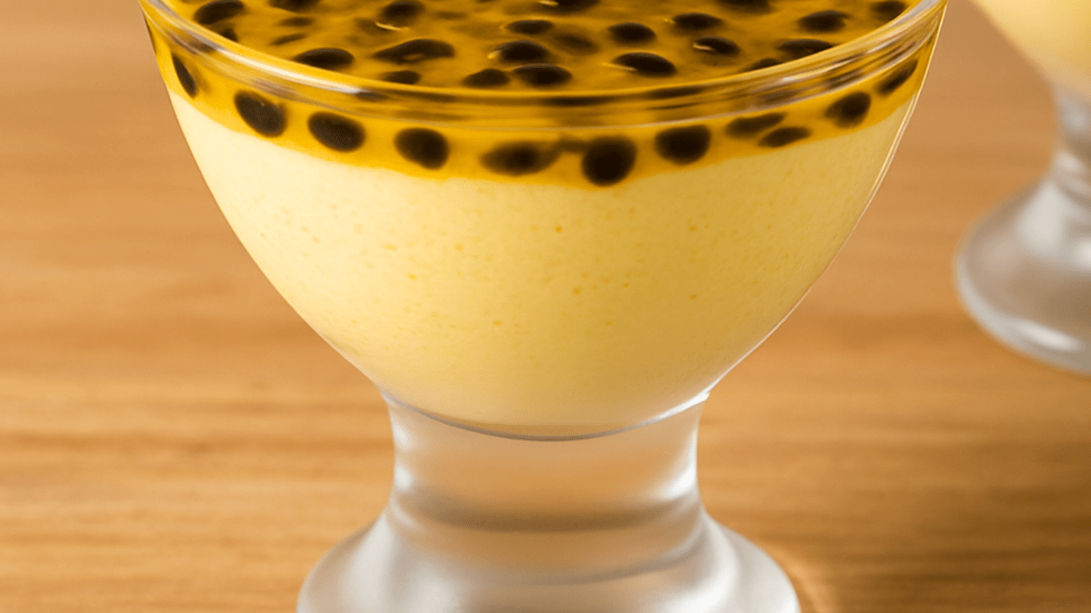 Imagem ilustrativa da receita MOUSSE DE MARACUJÁ DIET
