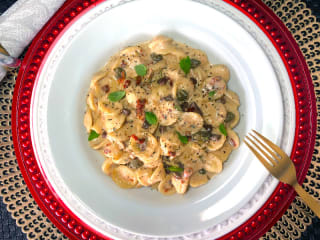 Imagem ilustrativa da receita ORECCHIETTE AO MOLHO CREMOSO COM TOMATE SECO