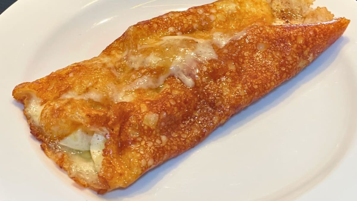 Imagem ilustrativa da receita PANQUECA CROCANTE DE QUEIJO E BANANA
