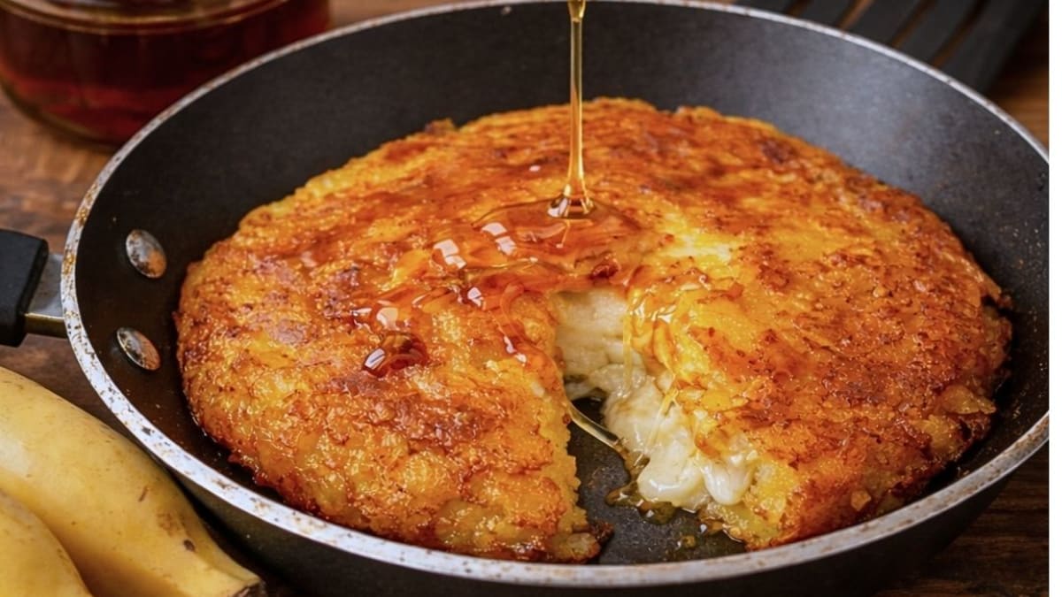 Imagem ilustrativa da receita PANQUECA DE BANANA-DA-TERRA COM QUEIJO