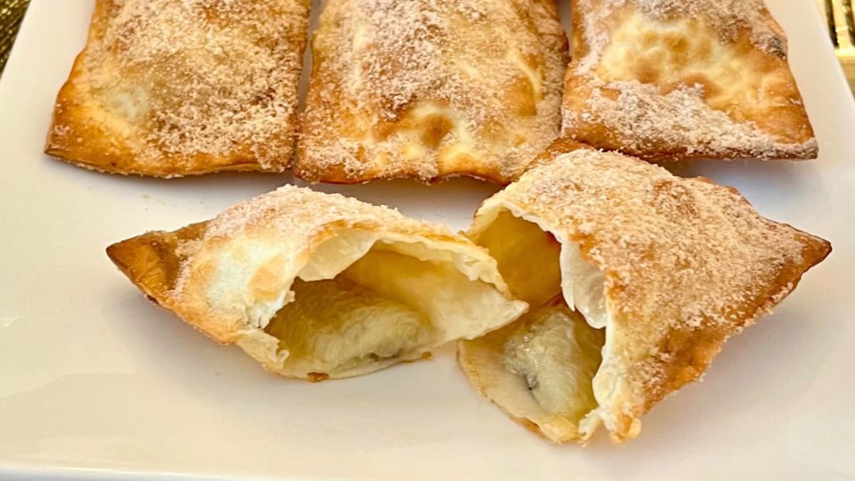 Imagem ilustrativa da receita PASTEL DE BANANA NA AIRFRYER
