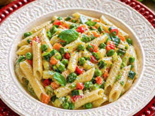 Imagem ilustrativa da receita PENNE AO MOLHO PRIMAVERA VEGANO CREMOSO