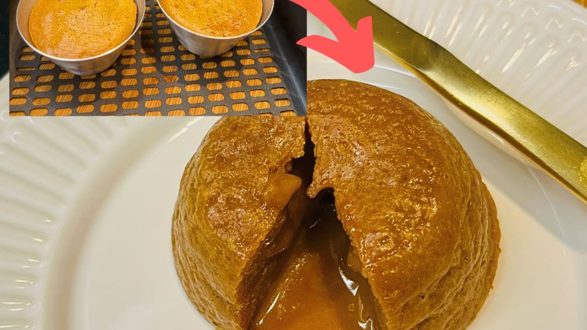 Imagem ilustrativa da receita PETIT GATEAU DE DOCE DE LEITE NA AIRFRYER