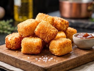 Imagem ilustrativa da receita QUEIJO COALHO EMPANADO CROCANTE