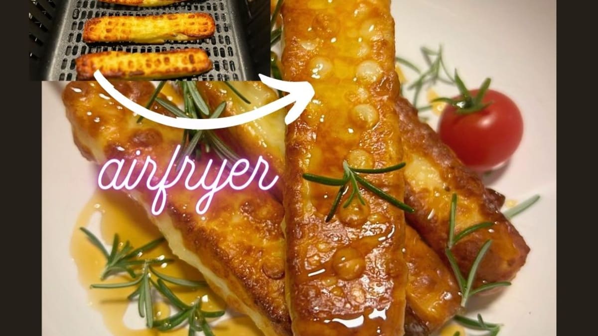 Imagem ilustrativa da receita QUEIJO COALHO NA AIRFRYER