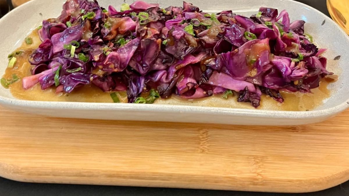 Imagem ilustrativa da receita REPOLHO ROXO COM MOLHO AGRIDOCE NA AIRFRYER