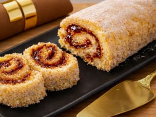 Imagem ilustrativa da receita ROCAMBOLE DE GOIABADA COM MASSA DE PÃO DE LÓ