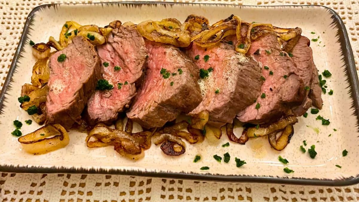 Imagem ilustrativa da receita ROSBIFE ACEBOLADO NA AIRFRYER