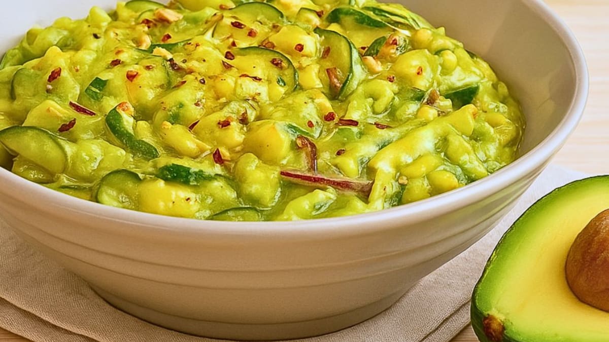 Imagem ilustrativa da receita SALADA CREMOSA DE PEPINO COM ABACATE