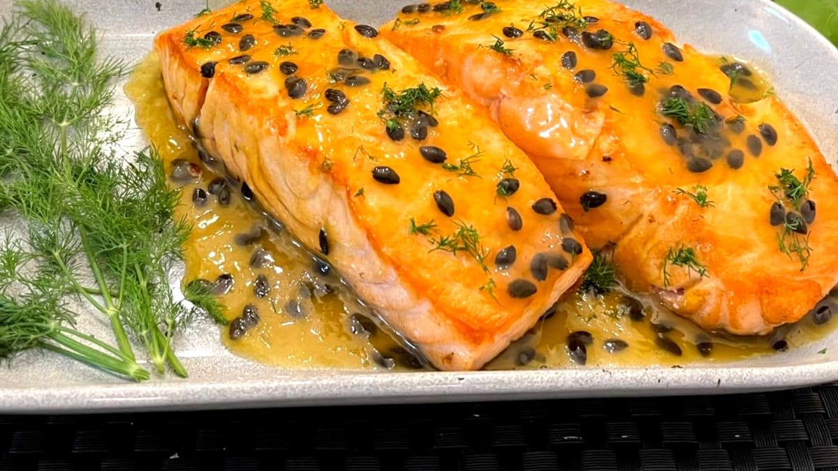 Imagem ilustrativa da receita SALMÃO AO MOLHO DE MARACUJÁ