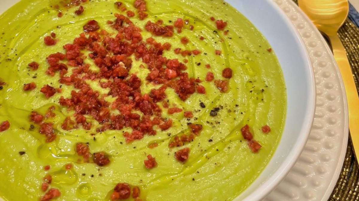 Imagem ilustrativa da receita SOPA CREMOSA DE ERVILHA COM INHAME