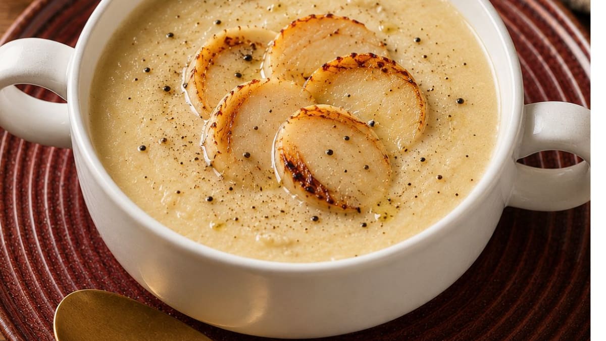 Imagem ilustrativa da receita SOPA CREMOSA DE PALMITO PUPUNHA SEM LEITE
