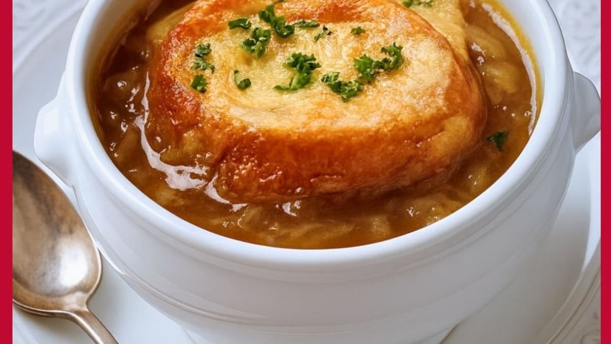 Imagem ilustrativa da receita SOPA DE CEBOLA GRATINADA