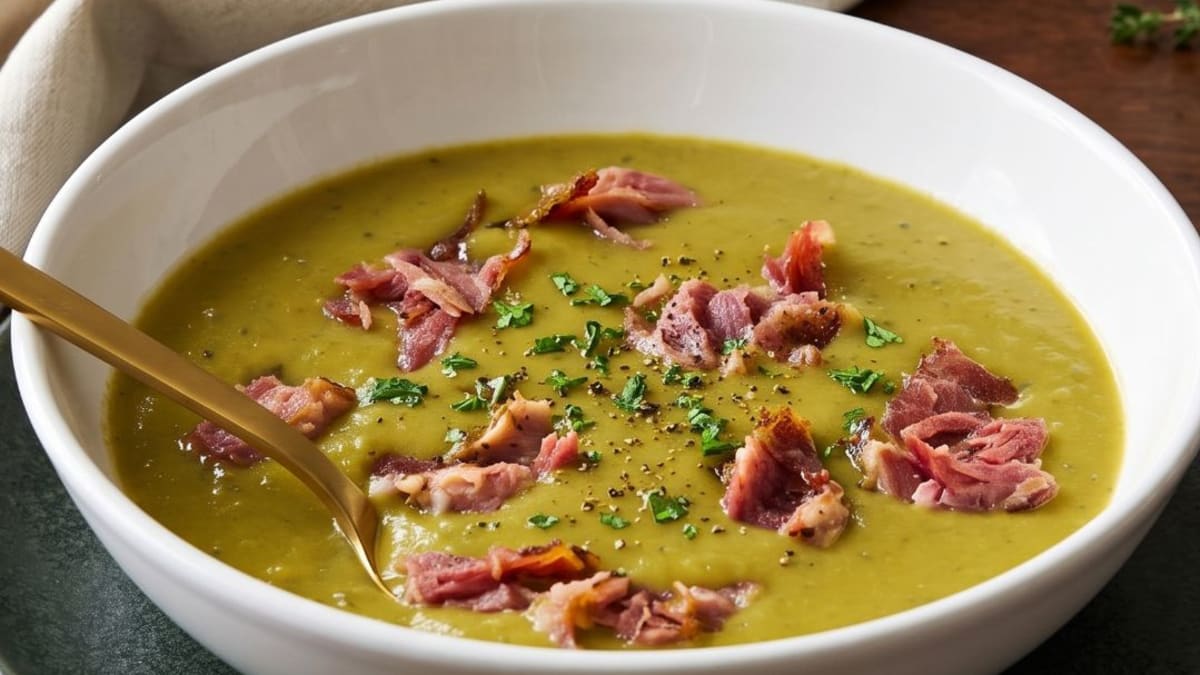 Imagem ilustrativa da receita SOPA DE ERVILHA COM COSTELINHA DEFUMADA