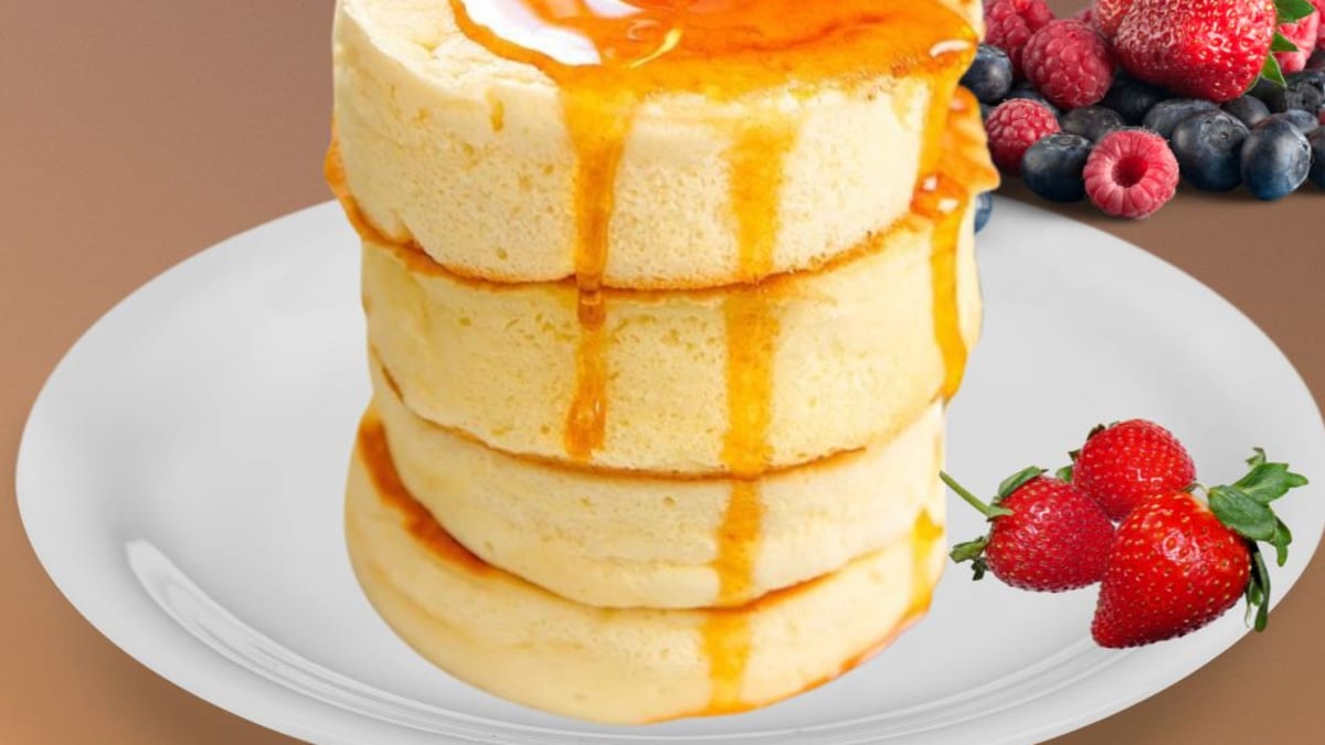 Imagem ilustrativa da receita SOUFFLÉ PANCAKE (PANQUECA JAPONESA FOFINHA E AERADA)