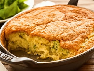 Imagem ilustrativa da receita SUFLÊ DE BACALHAU COM ALHO-PORÓ