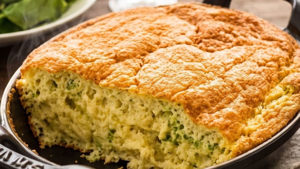 Imagem ilustrativa da receita SUFLÊ DE BACALHAU COM ALHO-PORÓ