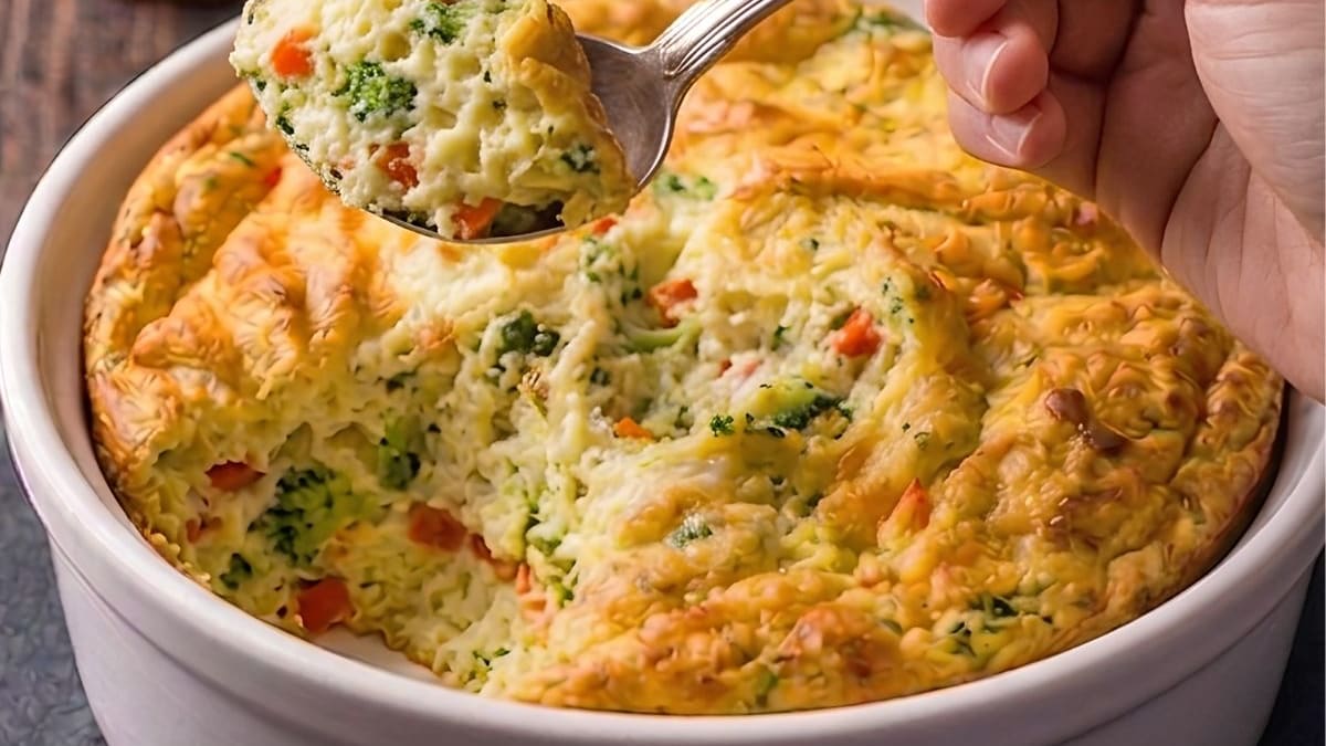 Imagem ilustrativa da receita SUFLÊ DE LEGUMES COM PALMITO