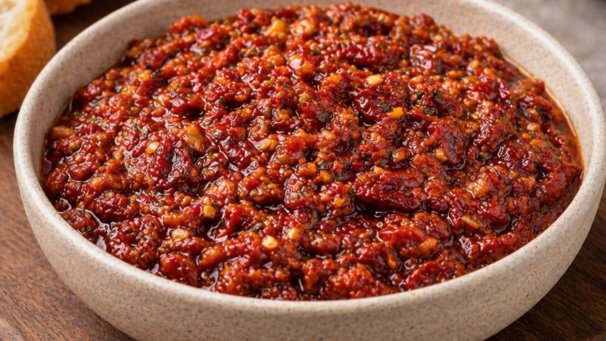 Imagem ilustrativa da receita TAPENADE DE TOMATE SECO SIMPLES E RÁPIDA