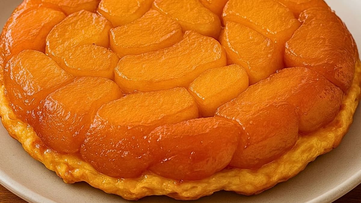 Imagem ilustrativa da receita Tarte tatin- Torta de maçã invertida