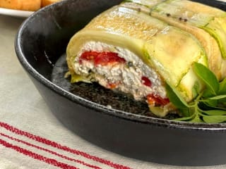 Imagem ilustrativa da receita TERRINE DE ABOBRINHA COM RICOTA E TOMATE CEREJA