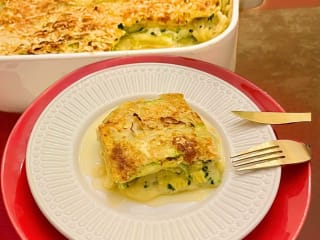 Imagem ilustrativa da receita TORTA CREMOSA DE ABOBRINHA NA AIRFRYER