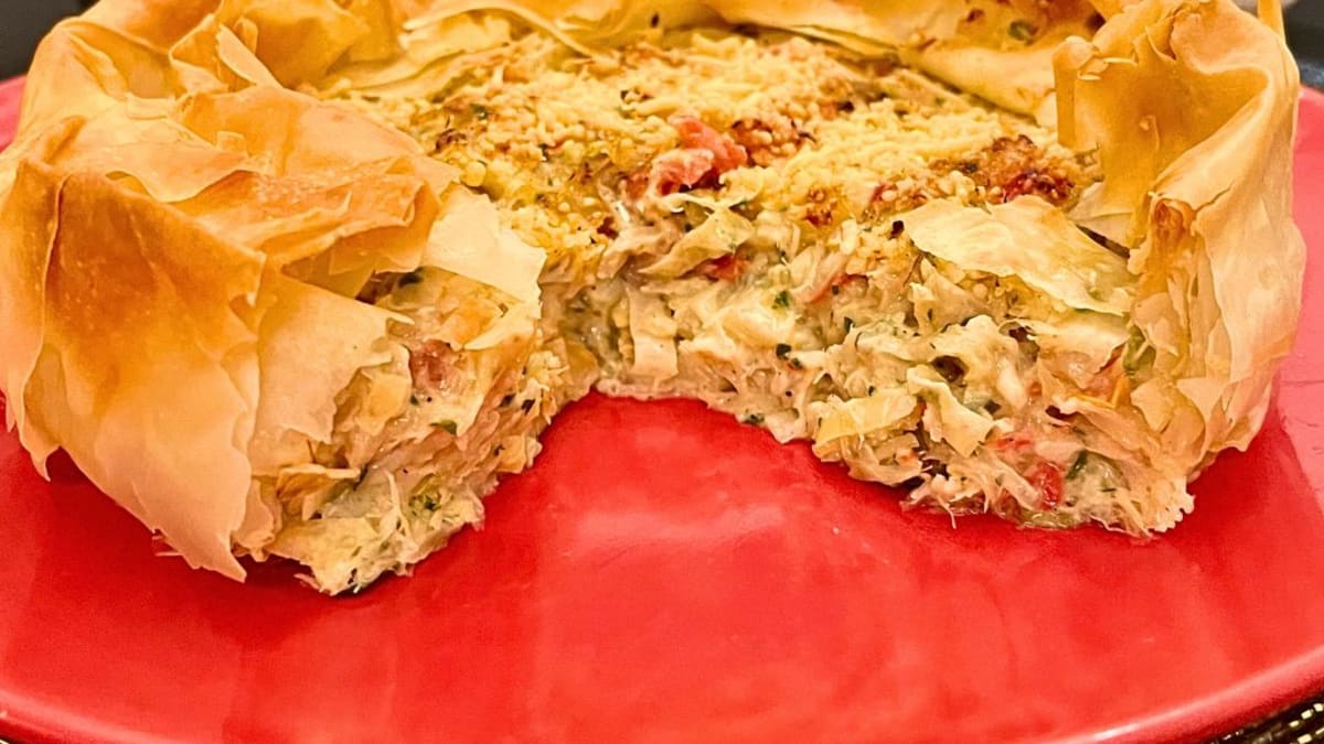Imagem ilustrativa da receita TORTA DE BACALHAU COM MASSA FILO