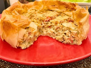 Imagem ilustrativa da receita TORTA DE BACALHAU COM MASSA FILO