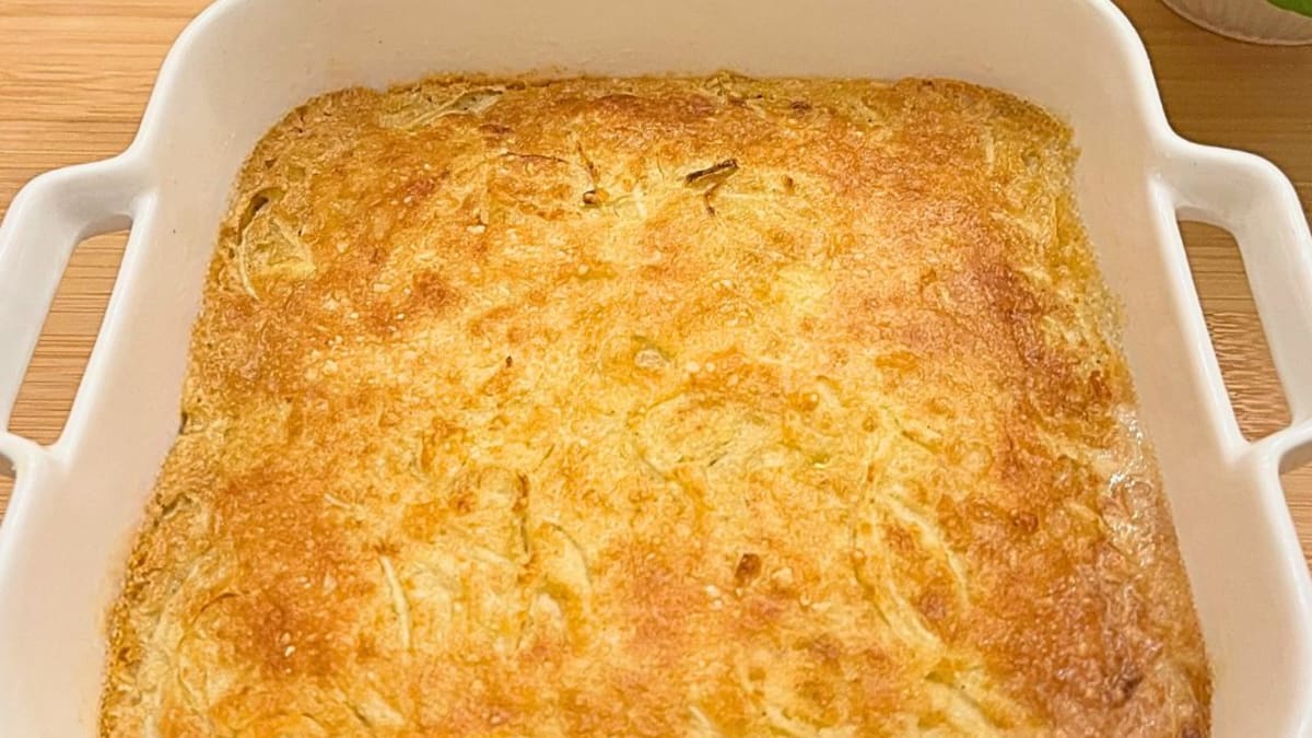 Imagem ilustrativa da receita TORTA DE CEBOLA DE LIQUIDIFICADOR SEM GLÚTEN E SEM LACTOSE